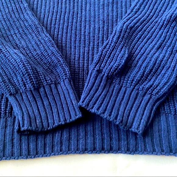 Vintage Izod blue golf theme sweater size large made in USA 100% cotton Unisex - Picture 8 of 8